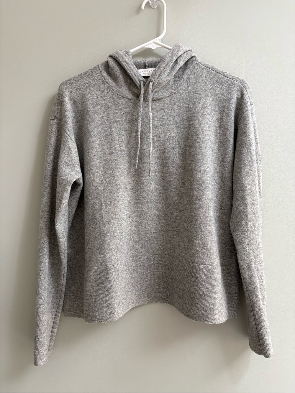 Everlane Gray 100% Cashmere Crewneck Hoodie Sweater